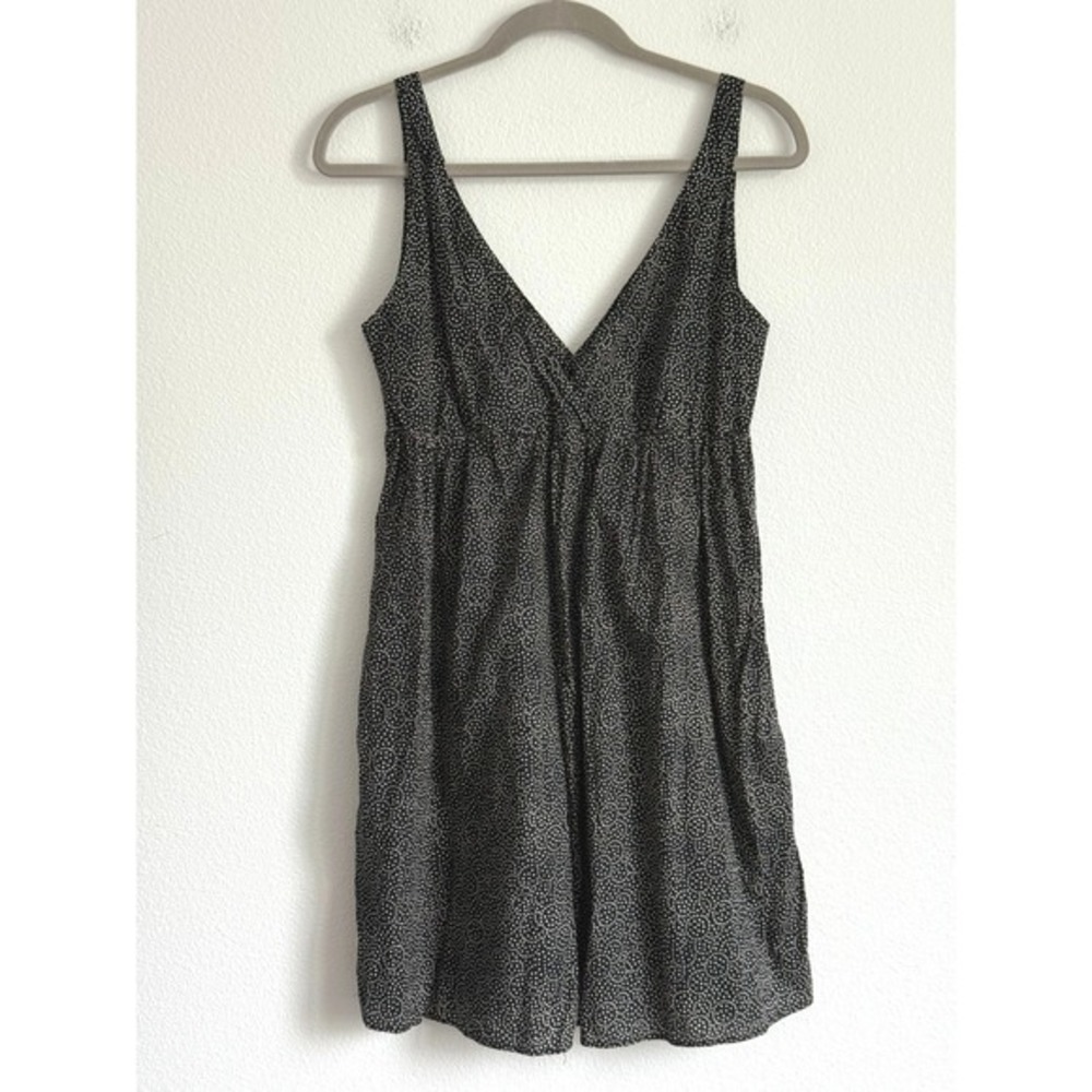 Vintage Old Navy Polka Dot Dress Black White Casual Empire Waist Cotton Indie M